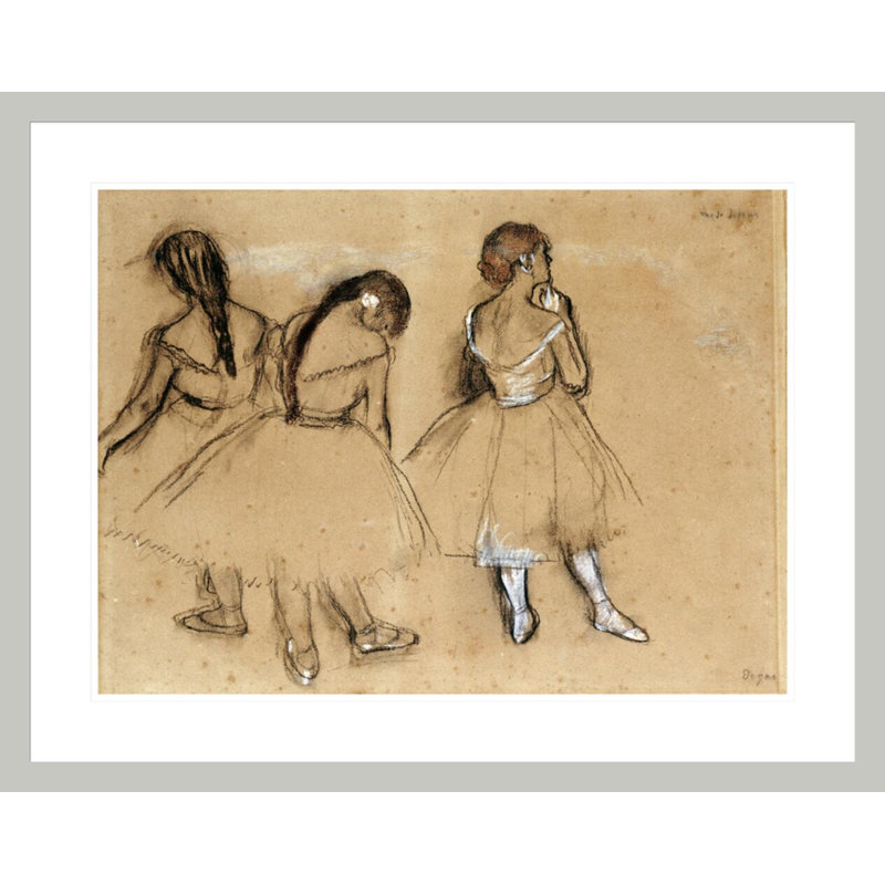 «Three Dancers» par Edgar Degas, impression giclée encadrée, H 23,34 po x l 29,5 po