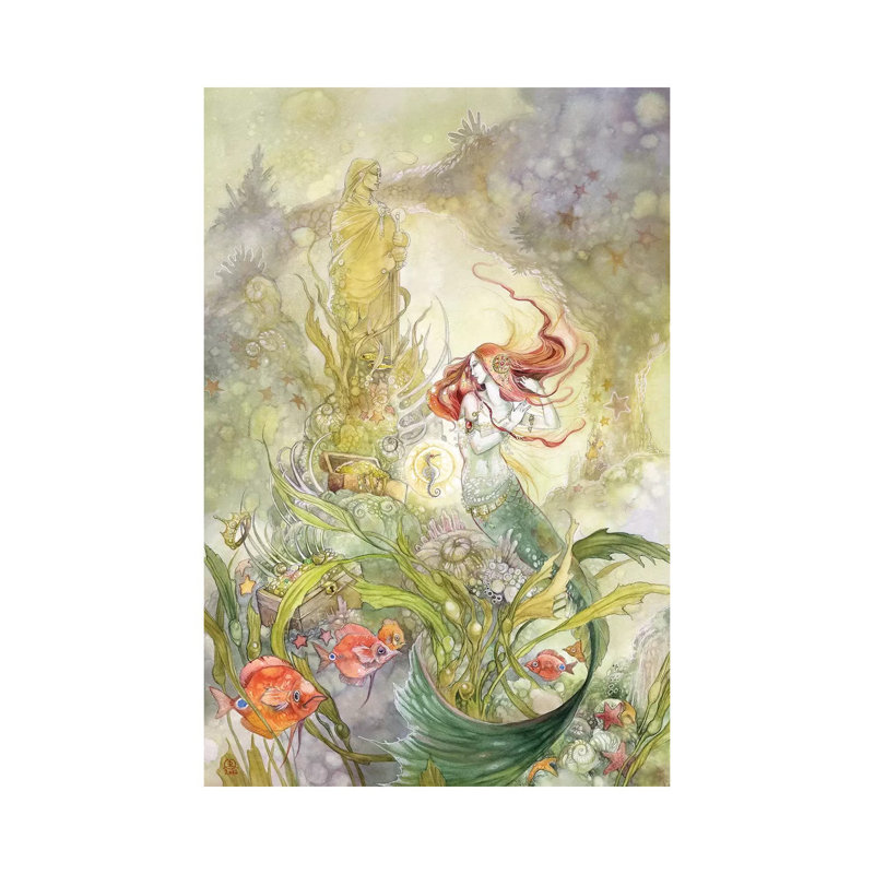 Petite sirène - impression sur toile tendue, H 60 po x l 40po x P 1,5 po
