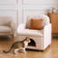 Mobilier de style 2 en 1 avec rembourrage lombaire en sherpa pour animaux de compagnie