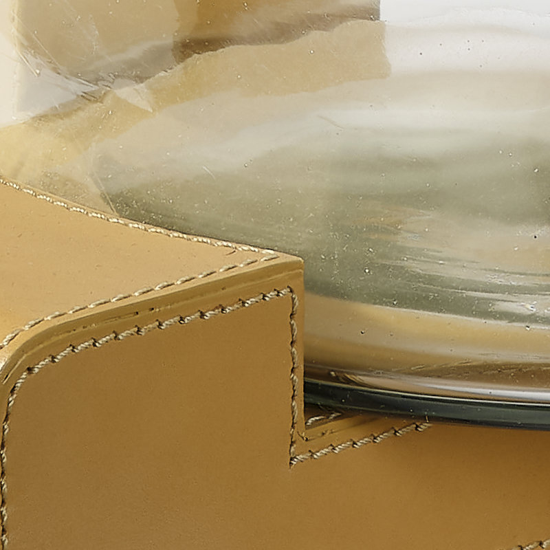 Vector 14.5'' H Tabletop Hurricane, Brass/Clear/Cashew