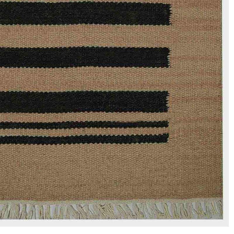 Reynosa Hand Woven Flat Weave Kilim Wool Eco-Friendly Area Rugs - Rectangle | Plum Color, Plain Solid Design, Low Pile Handmade Area Rugs for Living Room, Bed Room