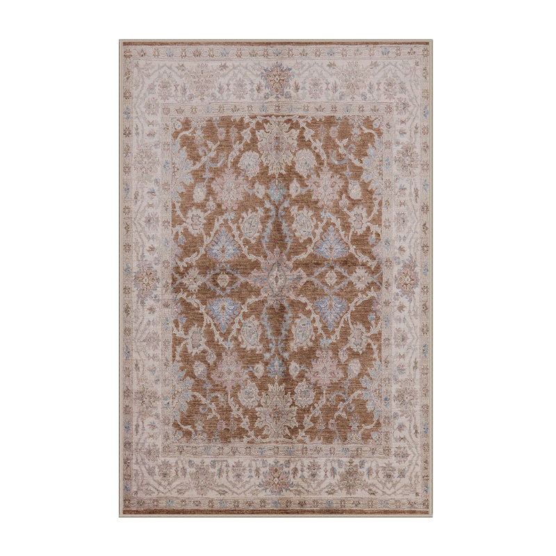 Tapis oriental ivoire / brun Reinholdt, Rectangle 5 pi x 8 pi