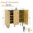 22 Pair Modern Fluted Shoe Cabinet with Adjustable Shelves-1066004344