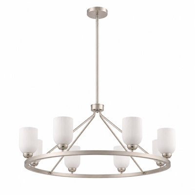8 - Light Wagon Wheel Chandelier
