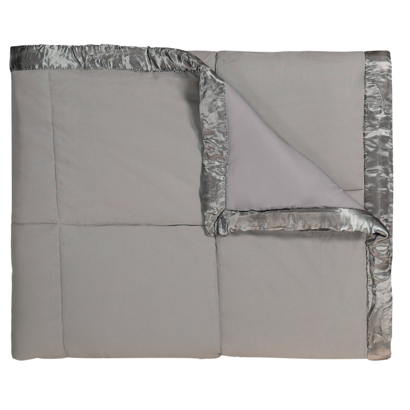 Édredon en duvet synthétique toutes saisons, Édredon en duvet synthétique grand, Gris charbon profond