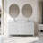 Laval 60" Double Sink Freestanding Bathroom Vanity with Engineered Marble Top-105275160-105275162