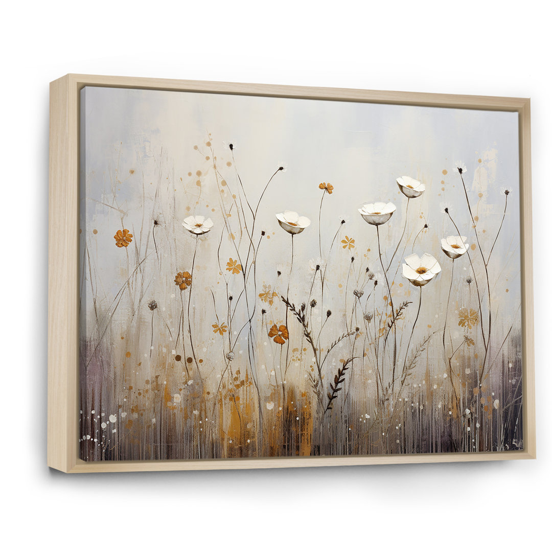 beige  Wildflowers breeze - Wildflowers Wall Art Winston Porter 