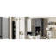 Armoire de rangement murale de salle de bain 29 po x 28 po avec miroir haute définition, pharmacie moderne à trois niveaux réglable et grise pour porte à deux portes, barre à serviettes à 5 tablettes et plus