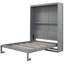 Lit pliable avec tablettes, gris - convient à divers environnements de grand lit, transformez votre espace avec un support de matelas confortable et une fabrication en contreplaqué