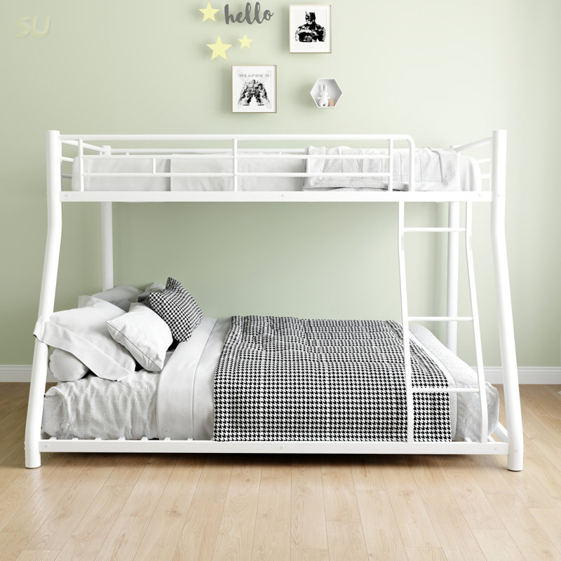 Metal Bunk Bed Tf Black, Bed, White