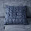 Édredon très grand bleu marine - 7 pièces en tissu gaufré bleu marine, microfibre douce, 2 coussins carrés et un coussin