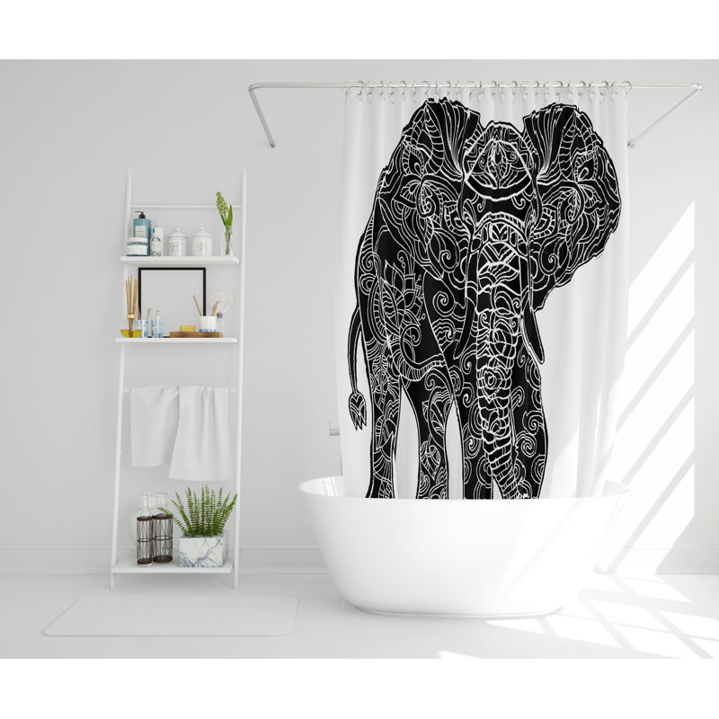Sighmar Polyester Shower Curtain Set, 168cm H x 168cm W