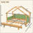 Wood Treehouse Bed With Soft Cushion Rails,For Kids-1526473442