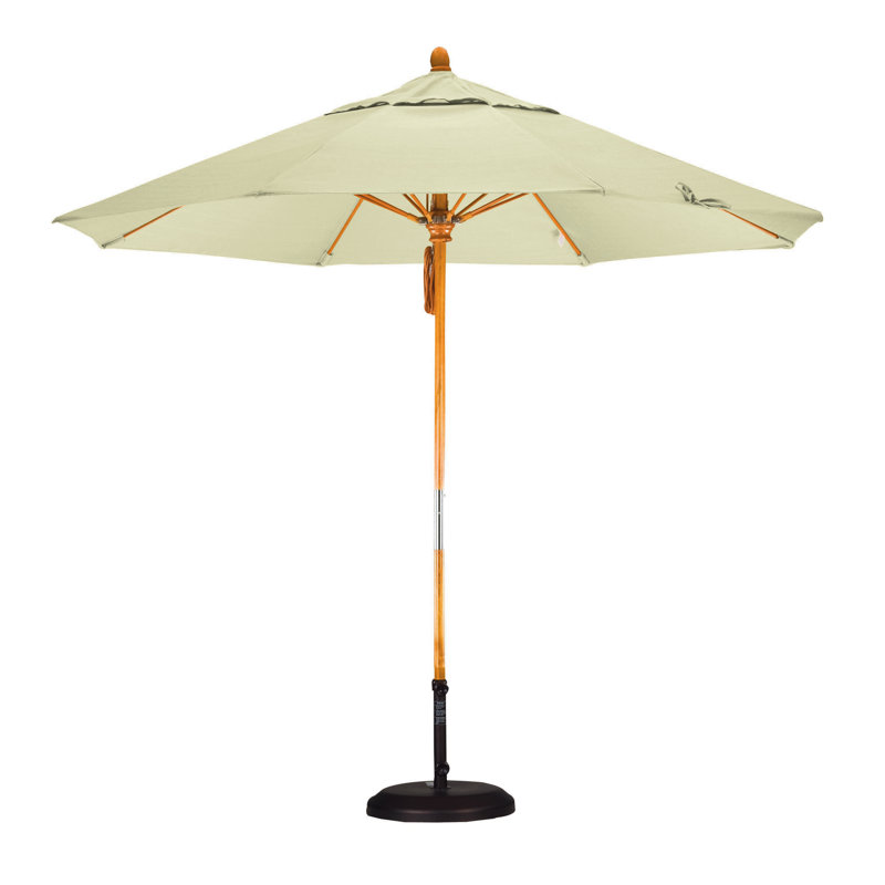 Parasol 9" Market, Toile granit Sunbrella®, Marenti Wood