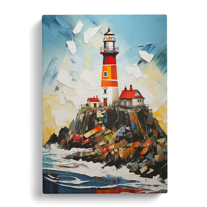 Lighthouse Contemporary Art - Wrapped Canvas, 60cm H x 40cm W x 3cm D
