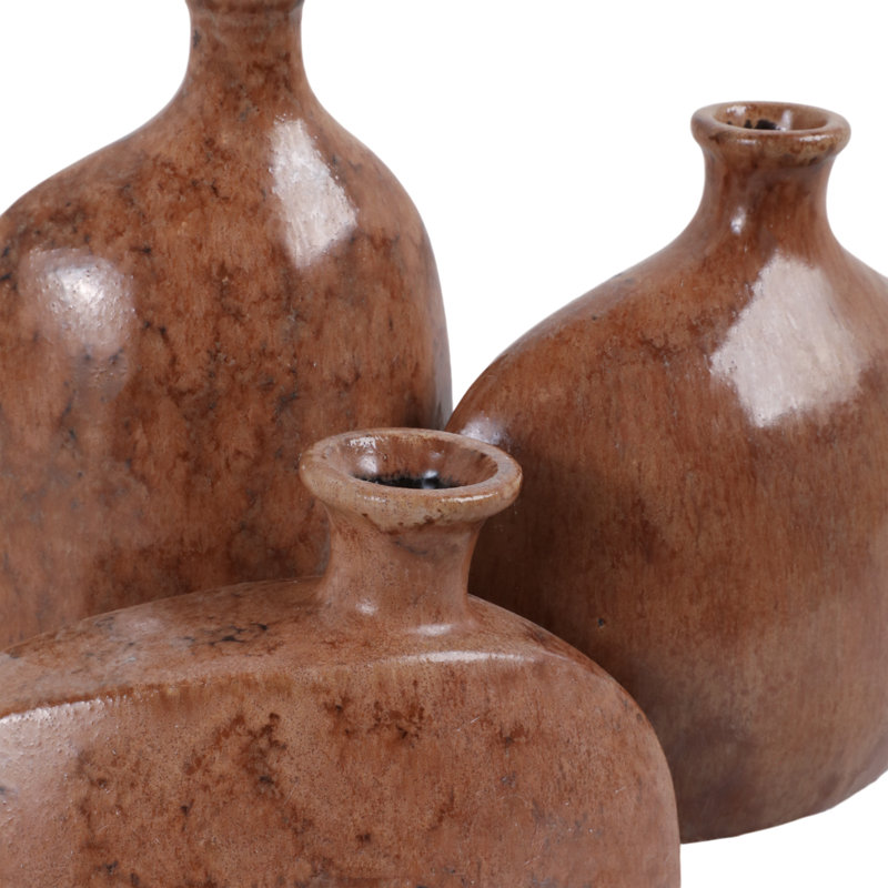 Tigard Handmade Stoneware Table Vase, Brown