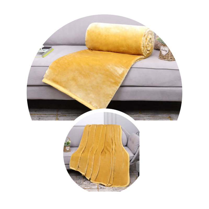Tascherau Throw, Yellow, W200 x L240cm