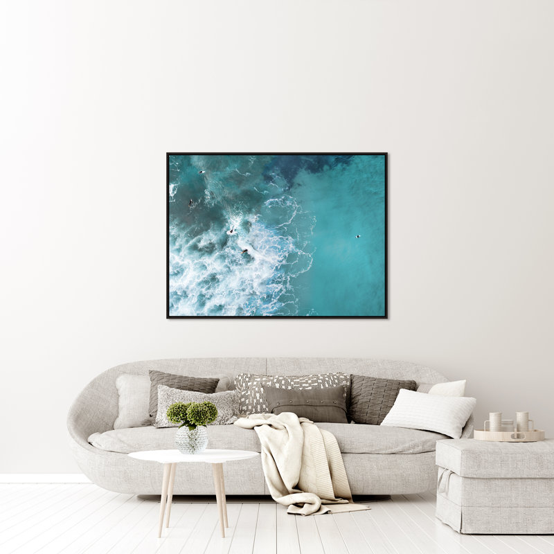 Photographie aérienne sur toile par David Brown, Image au pinceau gel