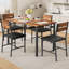 Ensemble de table de salle à manger 5 pièces pour 4 personnes, table de cuisine avec 4 chaises rembourrées en polyuréthane-1657673001