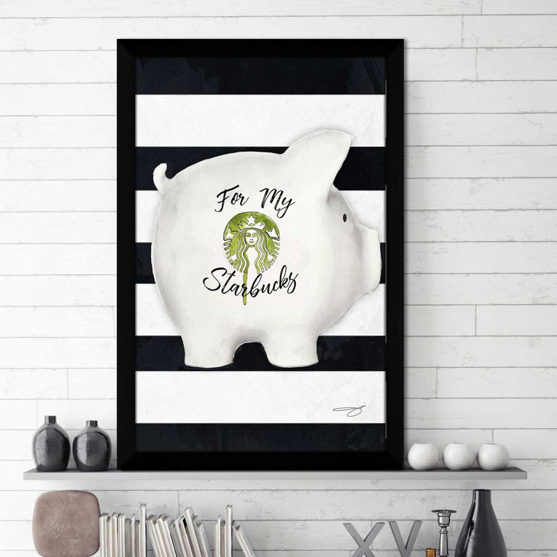 «For My Coffee» par Jodi - impression encadrée, H 27,5 po x l 21,5 po x P 0,75 po