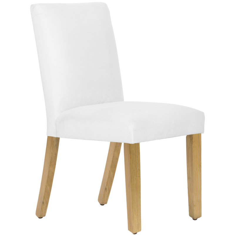 Chaise parsons rembourrée, Bois naturel, Bloc Bloc moutarde