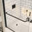 Bath Tub Shower Door 3458 With Clear Tempered Glass And Towel Bar - Matte Black Bathroom Use 180 Degrees Hinged Seal Strip To Keep Water From Splashing Out Of Safe Reliable Pivot Screen 1/4" Stand-121166515