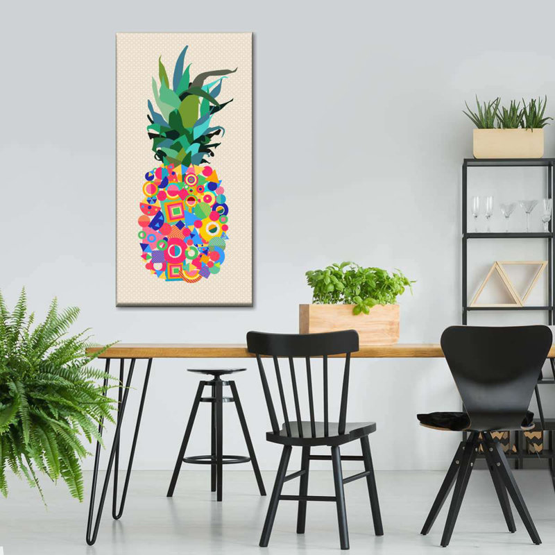 Abstract Pineapple Canvas Print, 24" H x 12" W x 1.25" D