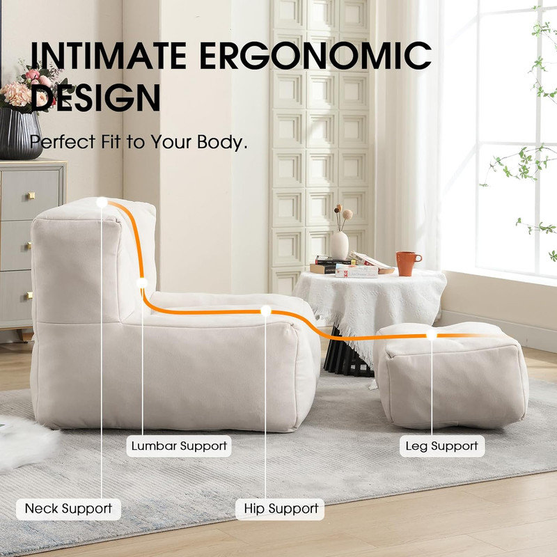 36,6 po de large, Velours blanc