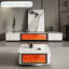 Foyer blanc en bois manufacturé-118377371