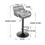 Ensemble de 2 tabourets de bar modernes pivotants avec repose-pieds pour cuisine-940792572