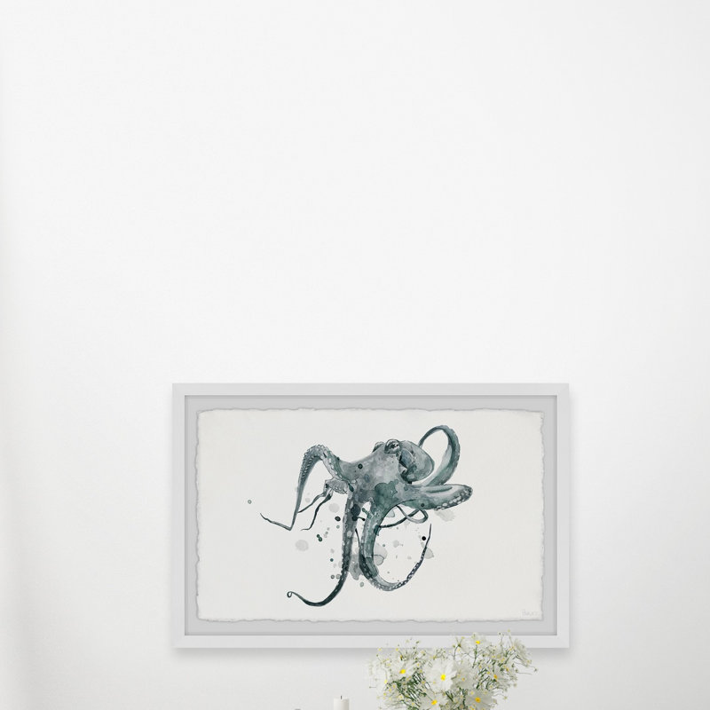 «Wondering Octopus», reproduction encadrée, H 30 po x l 45 po x P 1,5 po