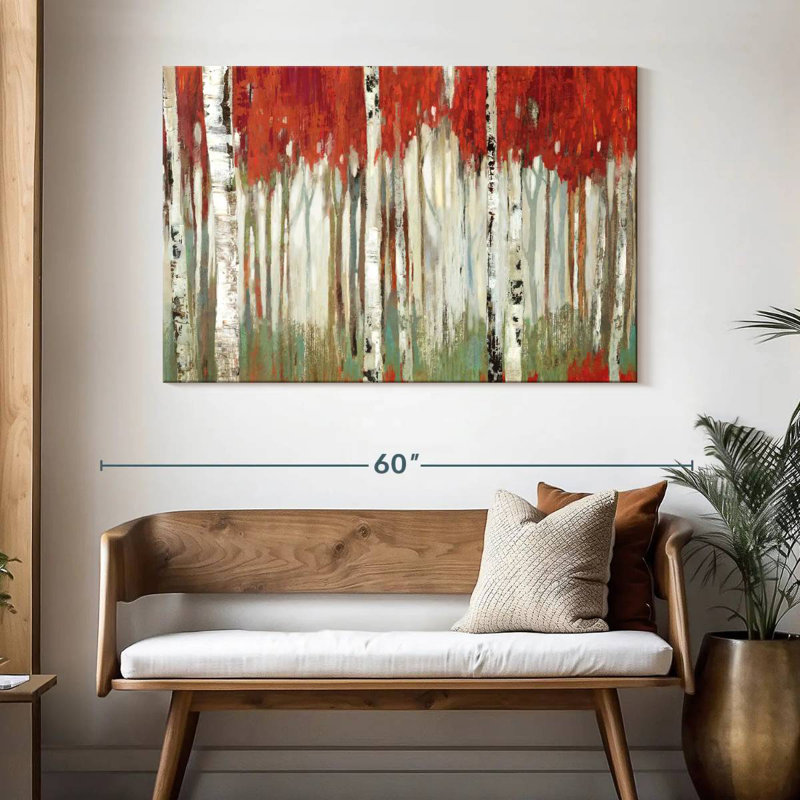 Harnek Aspen - paysage rouge, H 32 po x l 48 po