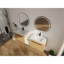 Meuble-lavabo mural 72 po avec lavabo de comptoir en résine et 1 tablette de rangement, 4 portes à fermeture douce (KD-Packing)