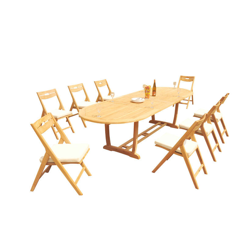 Ensemble repas pour 8 personnes Emmetsburg, 125 po x 43 po x 31,5 po