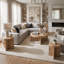 Ensemble de table de salon en bois massif 2 pièces Josiane-1586875235