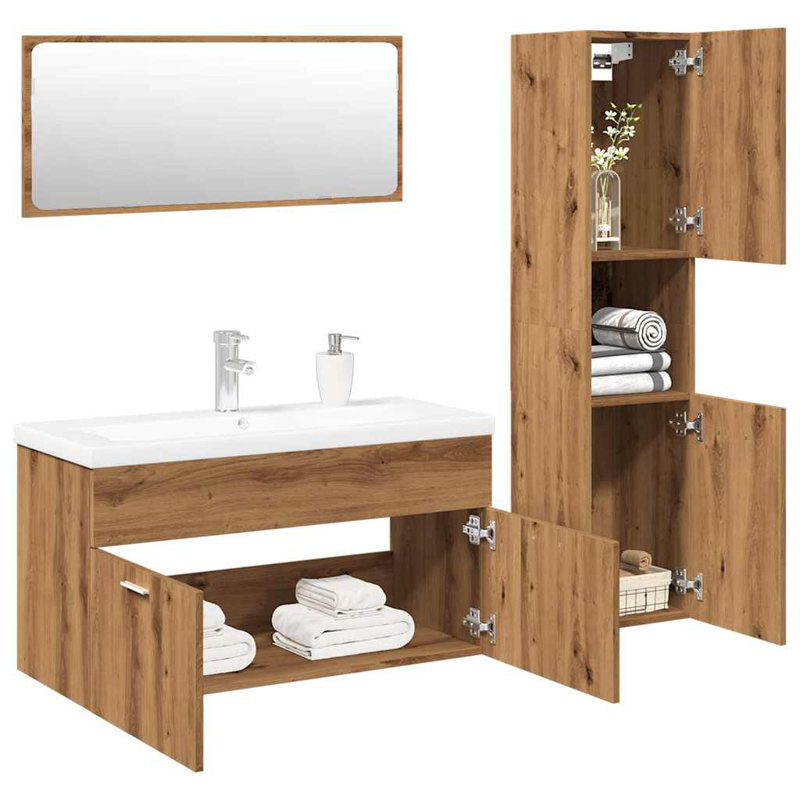 Feya Bathroom Furniture Suite, Artisan Oak