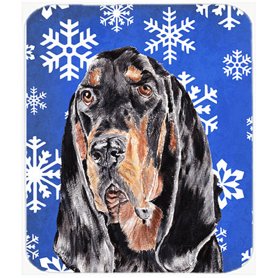 Planche à découper en verre flocon de neige caroline Coonhound