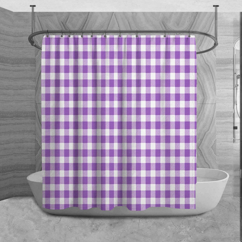 Rideau de douche Nekea Gingham, H 73 po x l 70 po