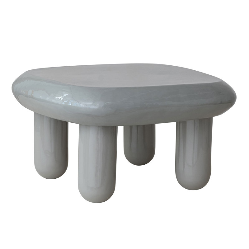 Enameled Metal Square Table