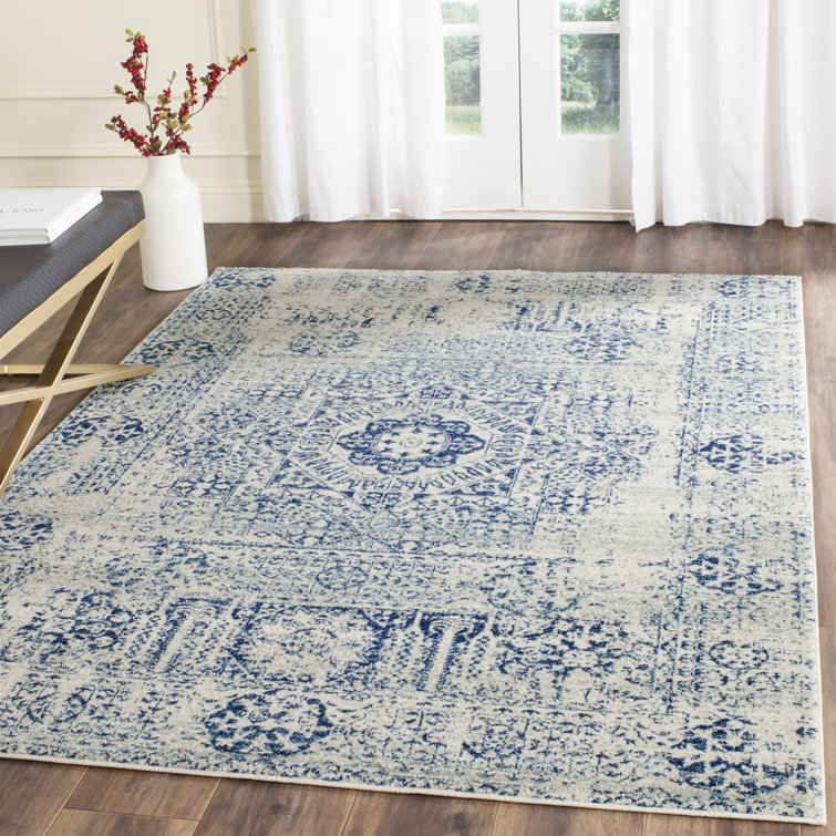 Bryker Persian Ivory/Blue Area Rug