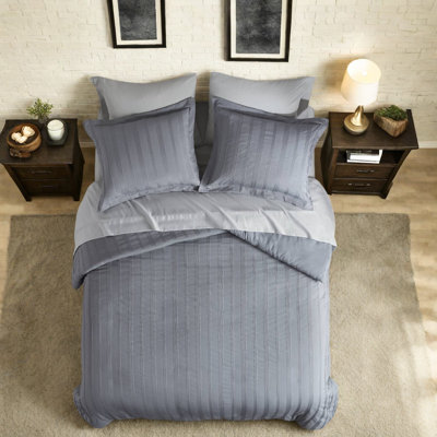 Durable Grey Polyester Bedding Sets, Modern Style For Home