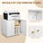 Printer Stand, Under Desk Printer Table With Wheels, File Cabinet With Lock, White Paper Organizer For Home Office, Printer Stands For Home Office, Scanner, Fax, Computer