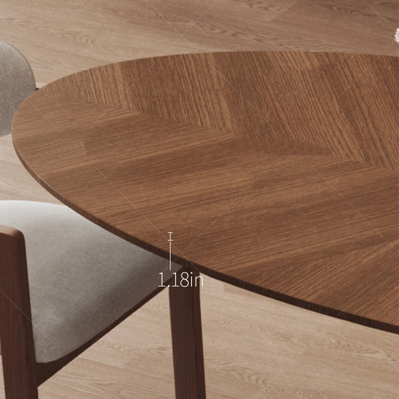 Table de salle à manger en bois massif, Acier au carbone, Brun