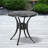 Outsunny 30" Round Patio Dining Table With Umbrella Hole, Antique Cast Aluminum Outdoor Bistro Table Only, Black