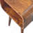 Wood Mini Chestnut Curved Open Bedside, 4 Tapered Legs
