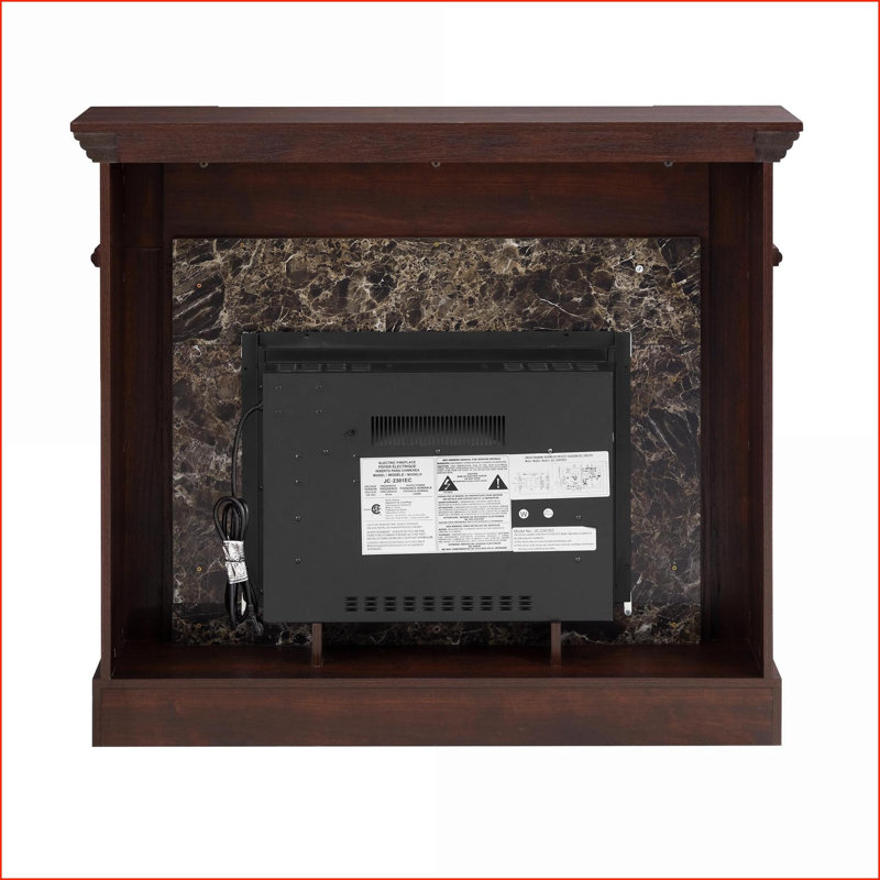 Fireplace Mantel, Traditional Cherry, 45.6W x 11.8D x 40H, Fireplace Not Included | Cherry | MDF