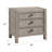 Beige 3-Drawer Nightstand with USB