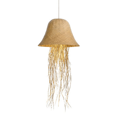 Hoguet Cascade 28" Natural Rattan Pendant