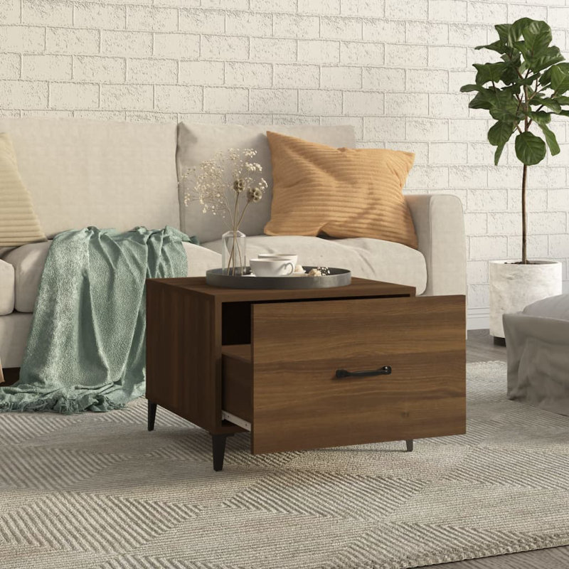 Izzybella Coffee Table with Storage, Brown Oak