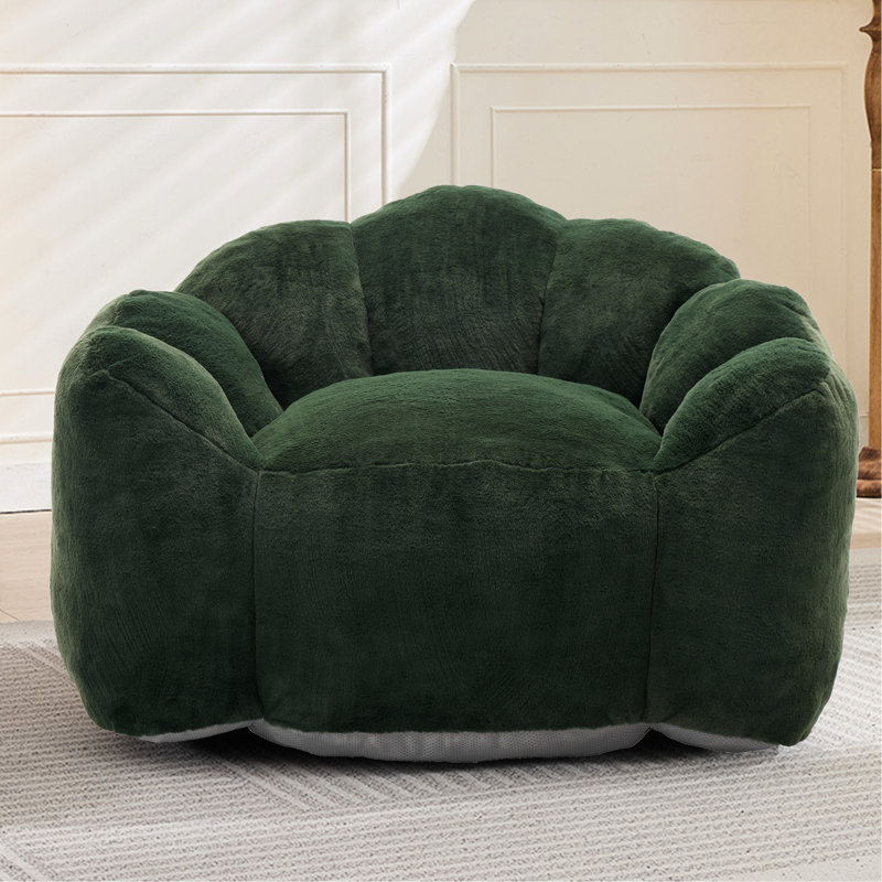 Lotus Type Adult , Faux Fur, Pull Ring, - Fouling, Non Slip, No Assembly, Multi Scene Use Compression, Green